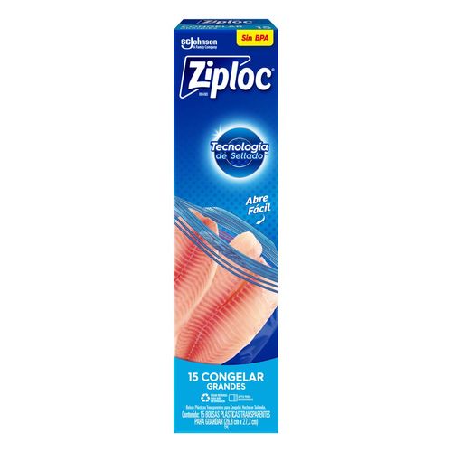 Bolsas Reutilizables para congelar Ziploc Grandes 15 Bolsas