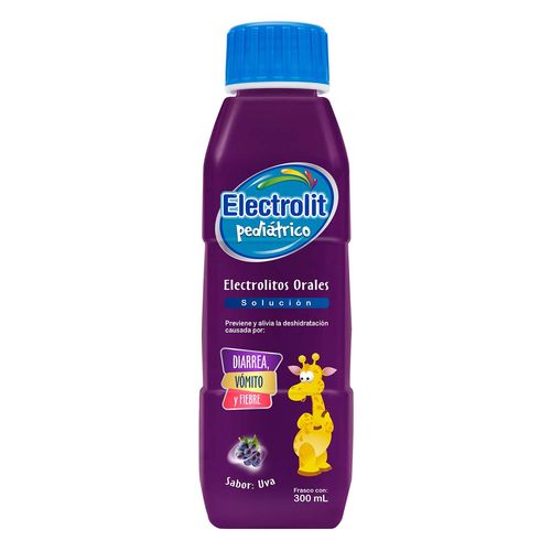 Electrolitos Orales Solución Pediátrica Electrolit Pediátrico Sabor Uva 300ml