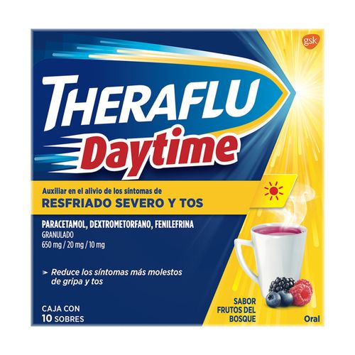 Theraflu Daytime Te Antigripal Resfriado y Tos 10 Sobres