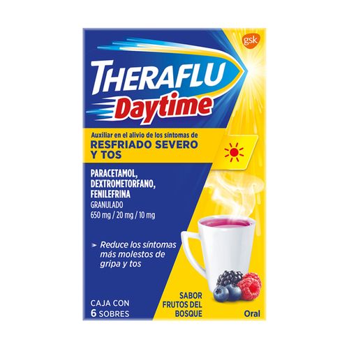 Theraflu Daytime Te Antigripal Resfriado y Tos 6 Sobres