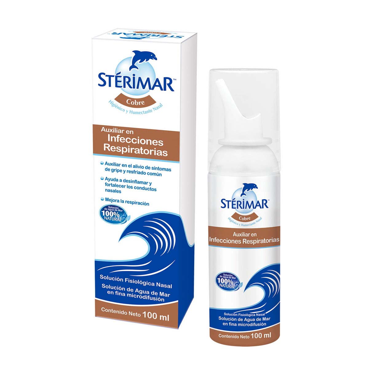 Solución Nasal de Agua de Mar Stérimar Cobre 100ml | Chedraui