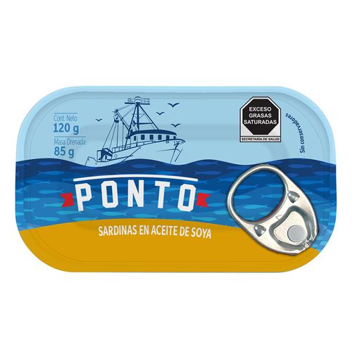 Sardinas Ponto En Aceite De Soya 120g