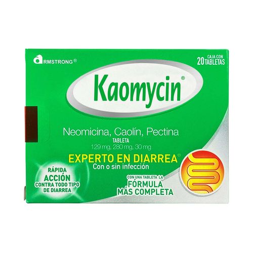 Tabletas Kaomycin Caja con 20 Tabletas
