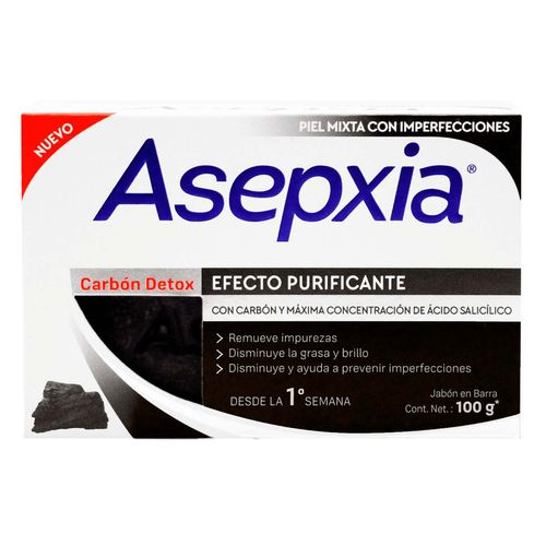 Jabón en Barra Asepxia Carbón Detox 100g