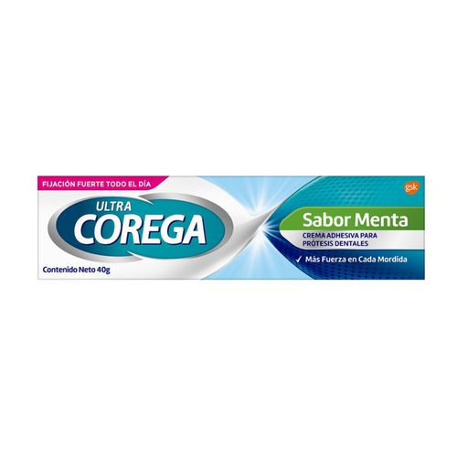 Ultra Corega Menta Crema Adhesiva para Prótesis Dentales 40g