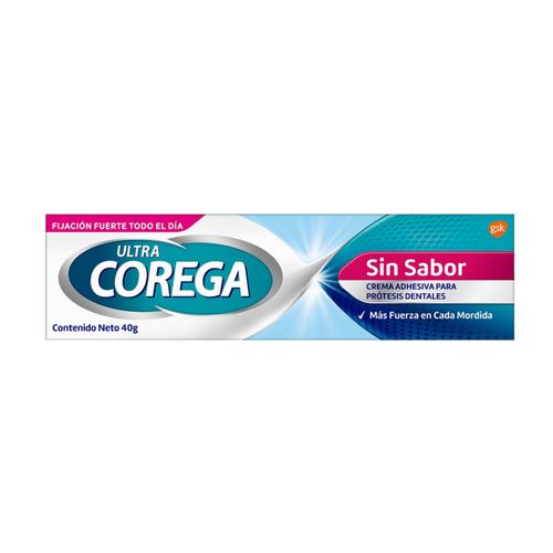 Ultra Corega Sin Sabor Crema Adhesiva para Prótesis Dentales 40g