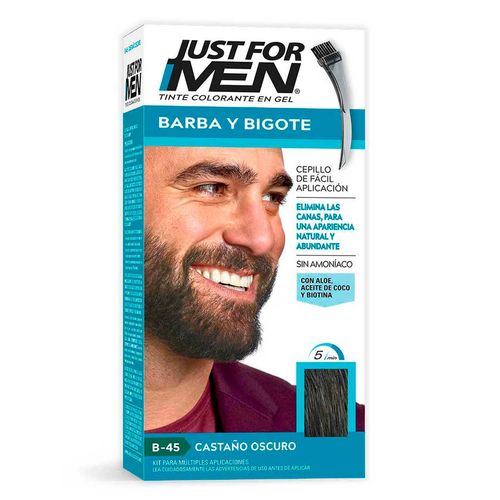 Tinte para Caballero Just For Men Barba y Bigote Castaño Oscuro 28g