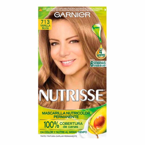 Tinte de Cabello Garnier Nutrisse 713 Vainilla Silvia.