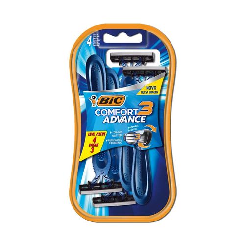 Rastrillos Desechables Bic Comfort 3 Piel Sensible 4 Rastrillos.