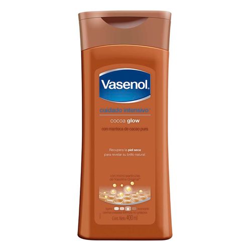 Crema Corporal Vasenol Cuidado Intensivo Cocoa Glow 400ml.
