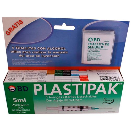 Jeringa Desechable BD 5pzs.