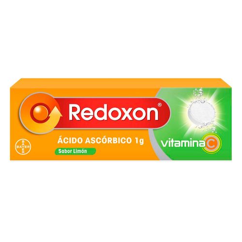 Tabletas Efervescentes Redoxon Sabor Limón 1g de Vitamina C Caja con 10 Tabletas