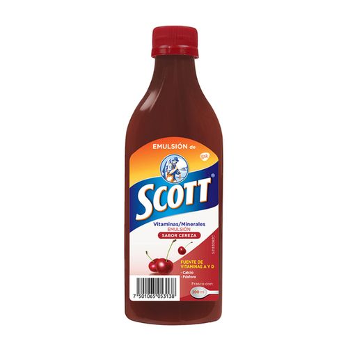 Emulsión Scott Jarabe Multivitamínico 200ml Naranja.