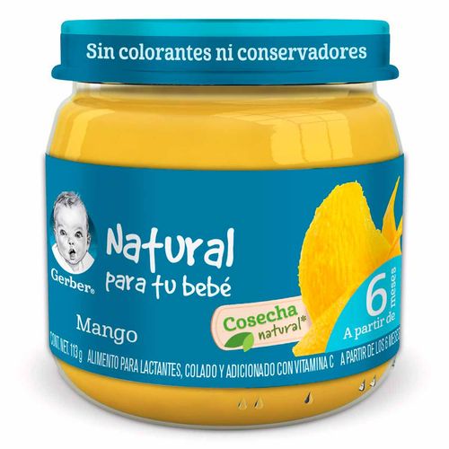 Papilla Gerber Cosecha Natural Etapa 2 Mango 113g