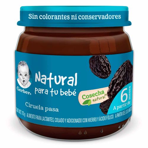 Papilla Gerber Cosecha Natural Etapa 2 Ciruela Pasa 113g