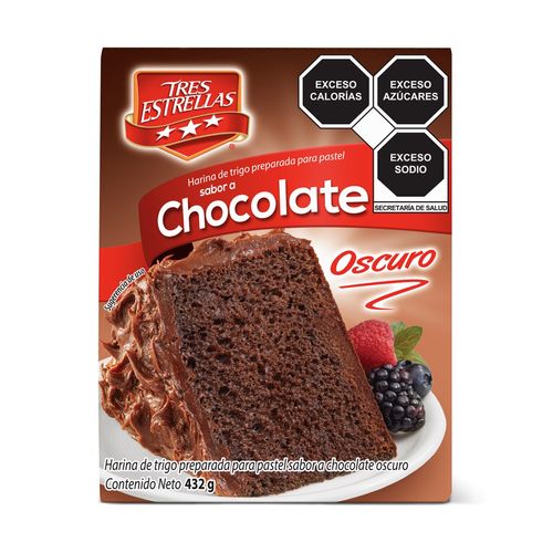 Harina para Pastel Sabor Chocolate Oscuro 432g.