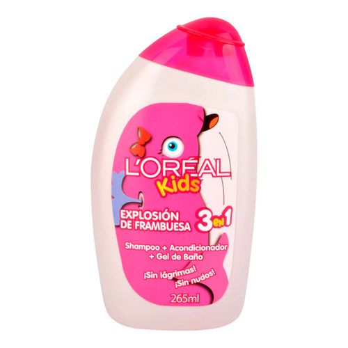 Shampoo Infantil L'Oréal Kids 3 en 1 Explosión Coco 256ml.