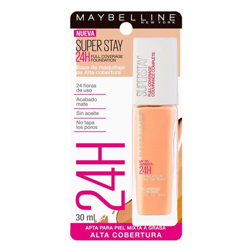 Base de Maquillaje Líquida Maybelline New York Super Stay 24H 128 Warm Nude 30ml