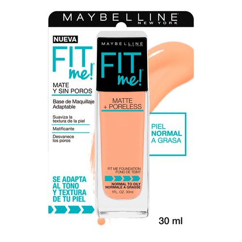Base de maquillaje Maybelline Fit me! matte + poreless sun beige 30ml.