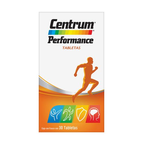 Tabletas Centrum Multivitamínico Performance Frasco con 30 Tabletas