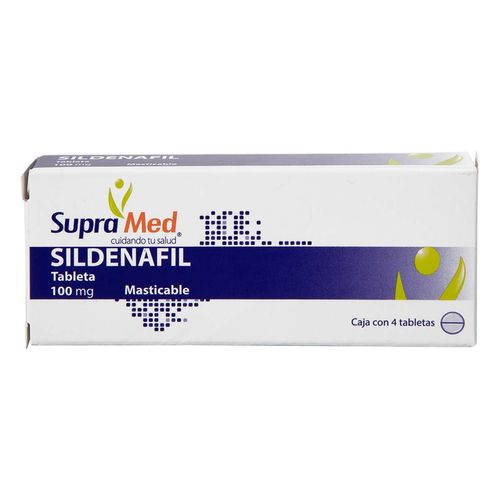 Tabletas Sildenafil Supra Med Caja con 4 Tabletas 100mg