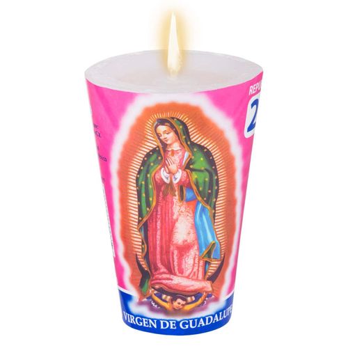 Vela Repuesto Luz Eterna 21 Cono Virgen de Guadalupe
