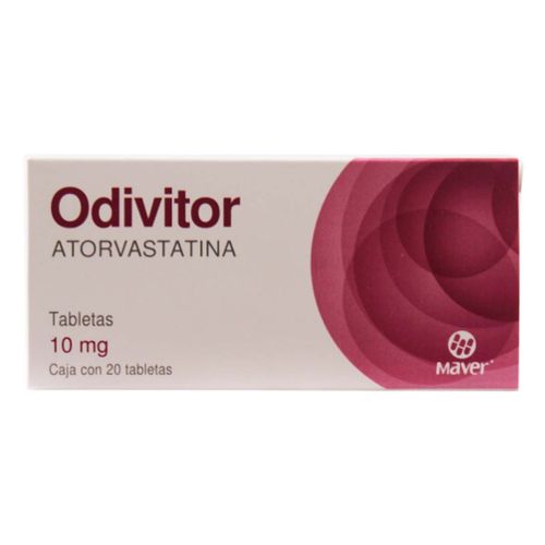 Tabletas Odivitor Atorvastatina Caja con 20 Tabletas de 10mg