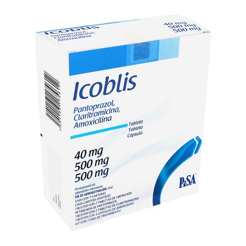 Icoblis 40/500/500mg Kit de 7 días