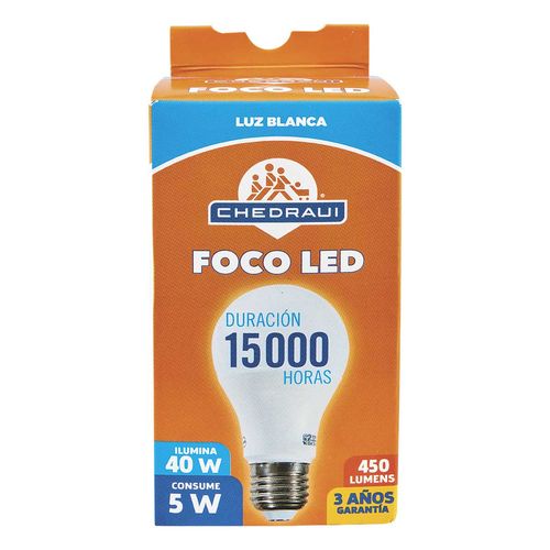 Foco Led Chedraui 5 Watts Blanca 1 Pieza