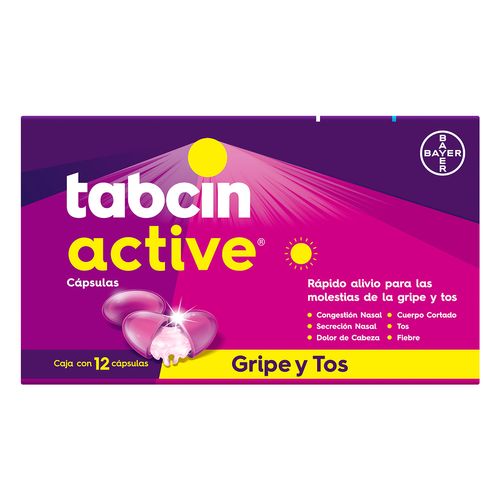 Tabcin Active Caja con 12 Cápsulas