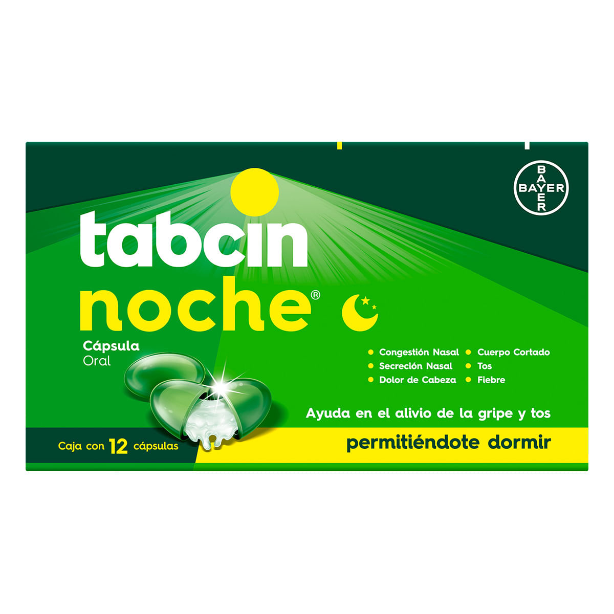 Tabcin Noche Caja con 12 Cápsulas | Chedraui