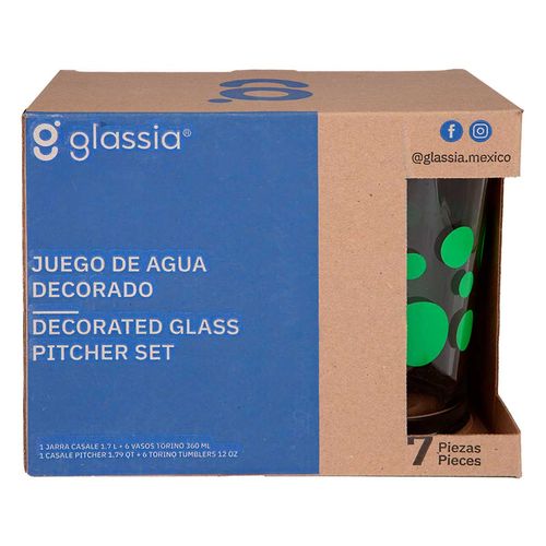 Juego De Agua Orbit Vd Glassia 7 Pz