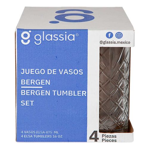 Set Vasos Berg HB Glassia 350 Ml 4