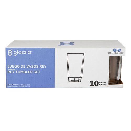 Set Vasos Rey Glassia 345 Ml 10