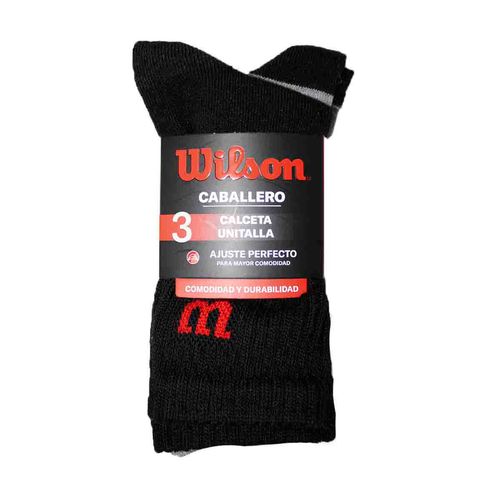 Calceta Wilson Básico A8704 3 Pack para Caballero Sin Felpa