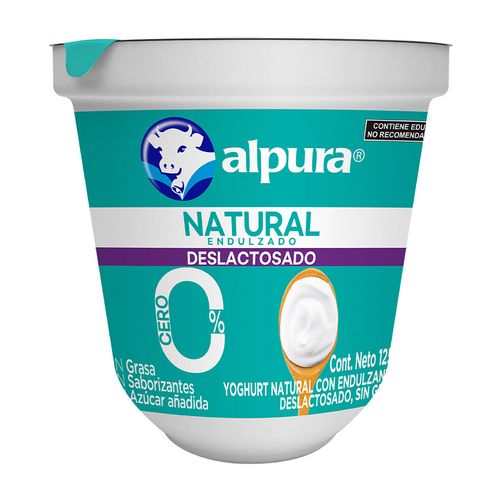 Yogurth Natural Deslactosado sin Grasa Alpura 125g