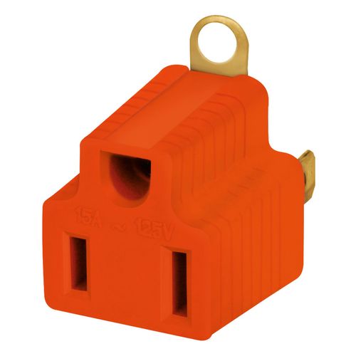 ADAPTADOR 3 A 2 NARANJA (POLARIZADA)