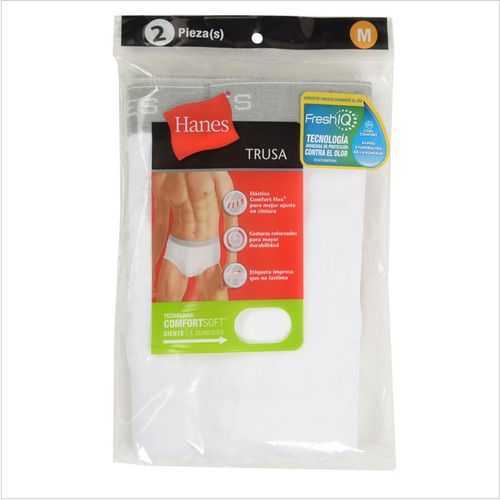 Trusa Hanes 2249C01 para Caballero Talla Mediana Blanco