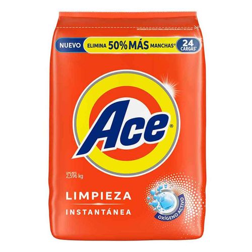 Detergente en Polvo ACE Limpieza Instantánea 2,596kg