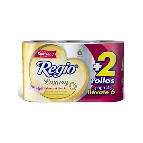 Papel Higiénico Regio Luxury Almond Touch 6 Rollos