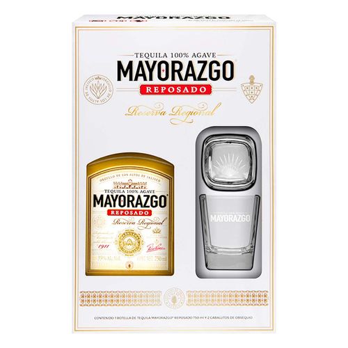 Tequila Mayorazgo Reposado de 750ml más 2 Caballitos