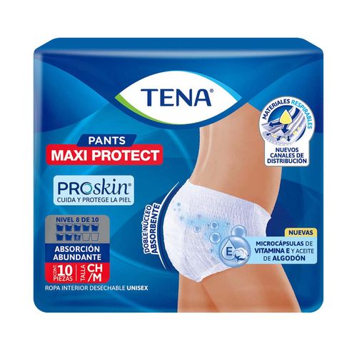 Ropa Interior Desechable Tena Pants Maxi Protect Talla Chica Mediana 10 Piezas