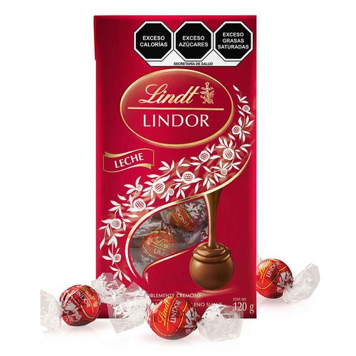 Lindt LINDOR Trufas de Chocolate con Leche Bolsa 120g .