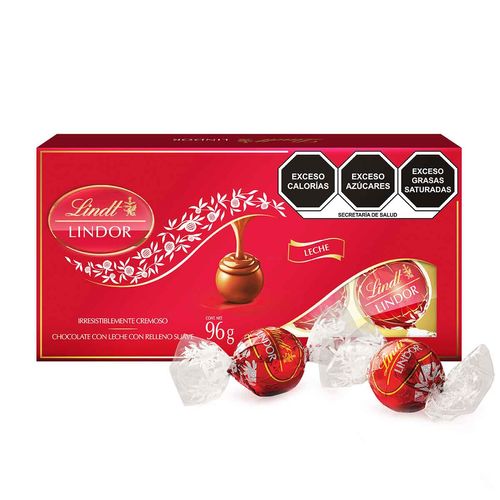 Lindt LINDOR Trufas de Chocolate con Leche Caja 96g.