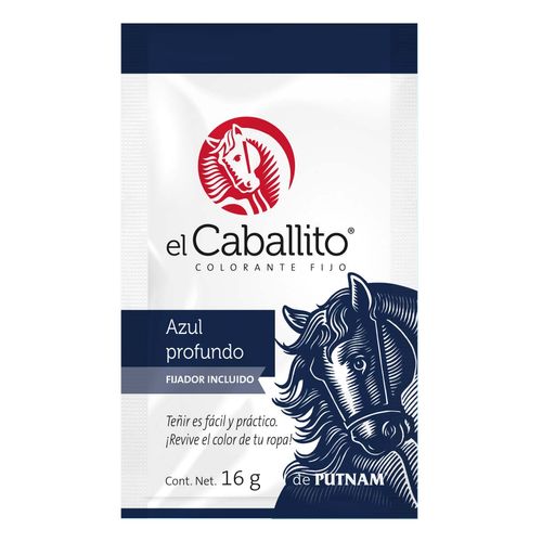Colorante para Ropa El Caballito Azul Profundo 16g.
