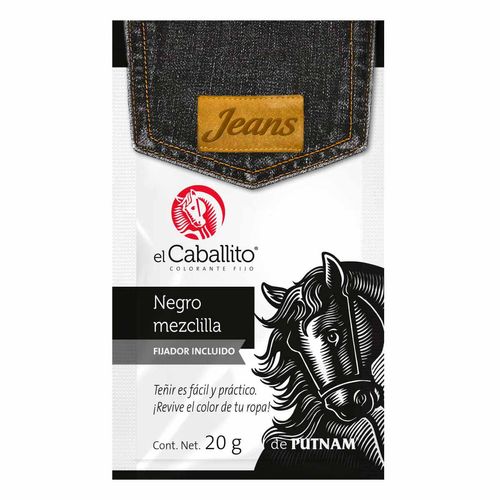 Colorante para Ropa El Caballito Jeans Negro