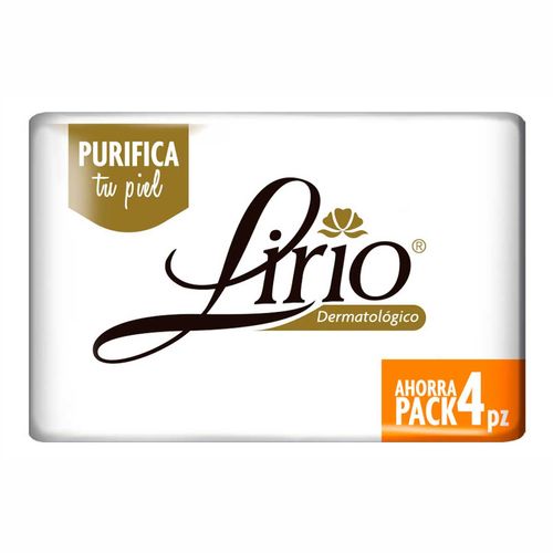 Jabón en Barra Lirio Dermatológico 4 Barras de 150g