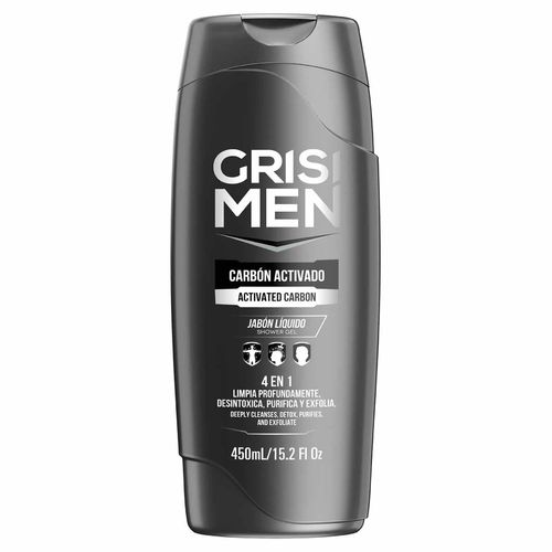 Jabón Líquido Corporal Grisi Men Carbón Activado 450ml