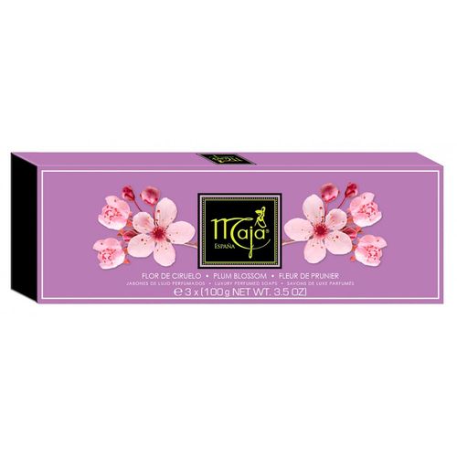 Jabón en Barra Maja Flor de Ciruelo 3 Barras de 100g