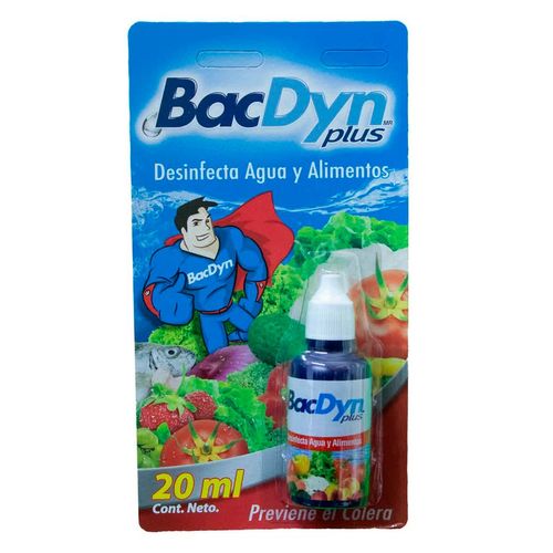 Desinfectante de Alimentos Bacdyn Plus Bactericida Frasco Gotero 20ml